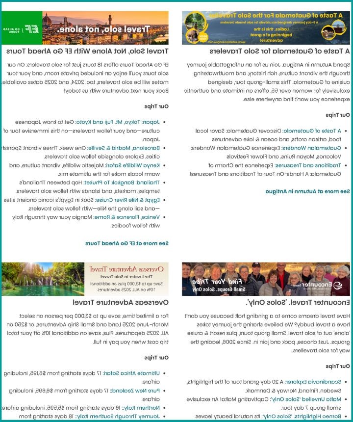 Deals for solo travelers